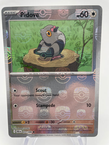 Pidove BLKen 071/086 Reverse Holo RH Master Ball