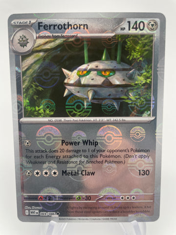 Ferrothorn WHTen 069/086 Reverse Holo RH Pokeball