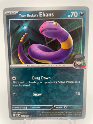 Team Rocket's Ekans DRIen 112/182 Reverse Holo RH