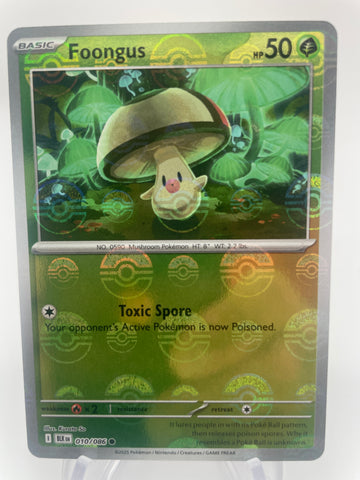 Foongus BLKen 010/086 Reverse Holo RH Poke Ball
