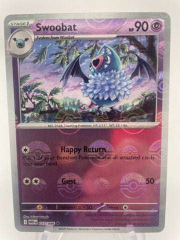 Swoobat WHTen 037/086 Reverse Holo RH Pokeball