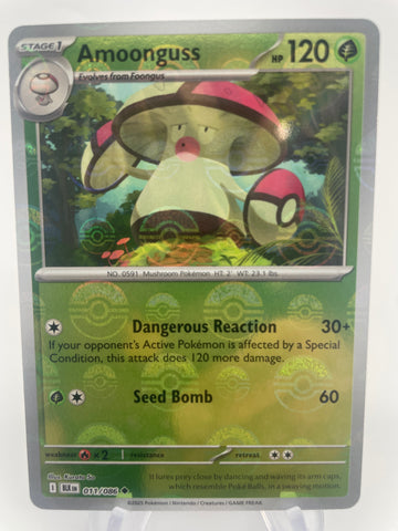 Amoongus BLKen 011/086 Reverse Holo RH Poke Ball