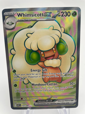 Whimsicott ex WHTen 157/086 Double Rare Full Art