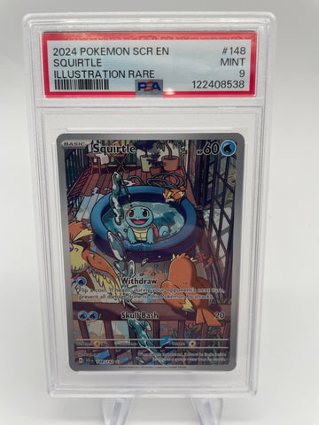 PSA9 2024 Squirtle Illustration Rare SCRen 148/142