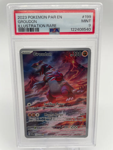 PSA9 2023 Groudon Illustration Rare PARen 199/182