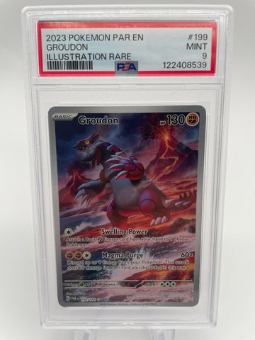 PSA9 2023 Groudon Illustration Rare PARen 199/182