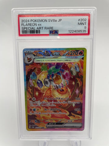 PSA9 2024 Flareon ex Special Art Rare Japanese sv8a 202/187
