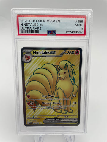 PSA9 2023 Ninetales ex Full Art Ultra Rare MEWen 186/165