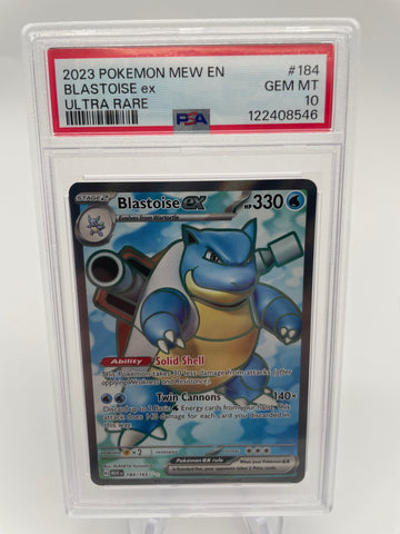 PSA10 2023 Blastoise ex Full Art Ultra Rare MEWen 184/165