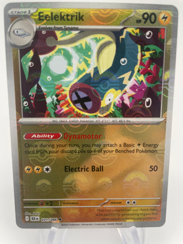 Eelektrik BLKen 031/086 Reverse Holo RH Poke Ball
