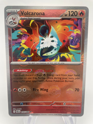 Volcarona BLKen 016/086 Reverse Holo RH Poke Ball (DMG)