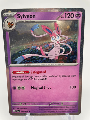 holographic sylveon pokemon card Sylveon 040/131 PREen Holo – PokeChalet