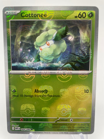 Cottonee WHTen 004/086 Reverse Holo RH Master Ball