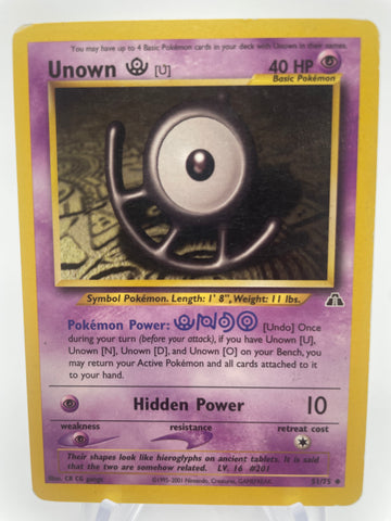 Unown U 51/75 Neo Discovery DMG