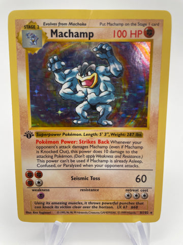 Machamp - Base Set 1st Edition Shadowless 8/102 DMG