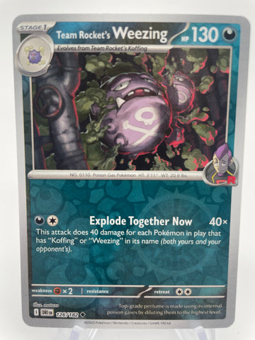 Team Rocket's Weezing DRIen 126/182 Reverse Holo RH