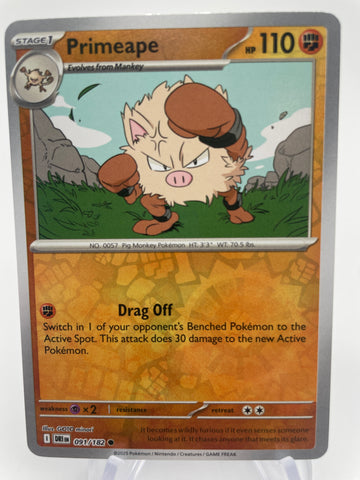 Primeape DRIen 091/182 Reverse Holo RH