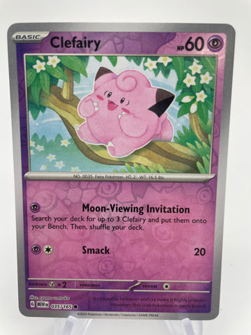 Clefairy MEWen 035/165 RH Reverse Holo