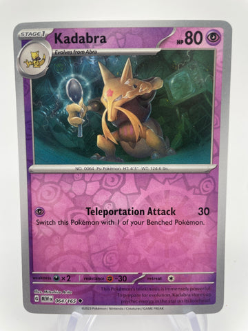 Kadabra MEWen 064/165 RH Reverse Holo