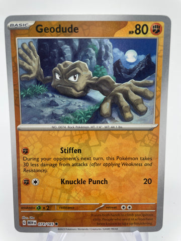 Geodude MEWen 074/165 RH Reverse Holo