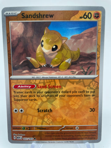 Sandshrew MEWen 027/165 RH Reverse Holo