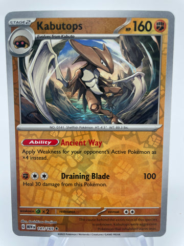 Kabutops MEWen 141/165 RH Reverse Holo