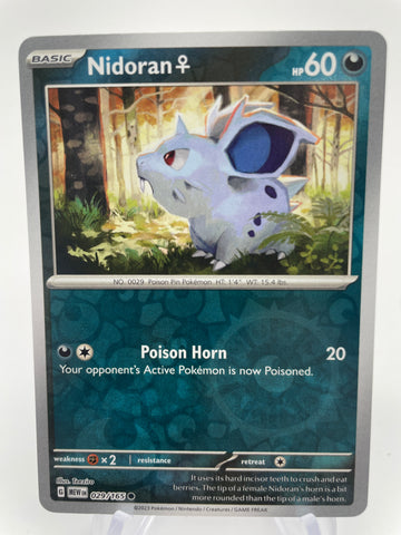 Nidoran female MEWen 029/165 RH Reverse Holo