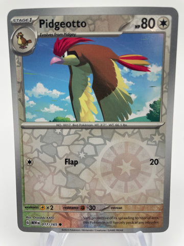 Pidgeotto MEWen 017/165 RH Reverse Holo