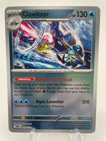 Clawitzer MEGen 038/132 Reverse Holo