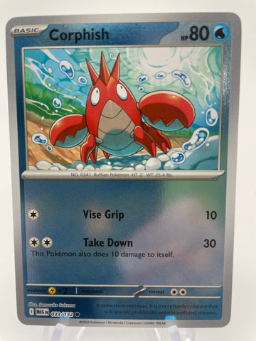 Corphish MEGen 033/132 Reverse Holo RH