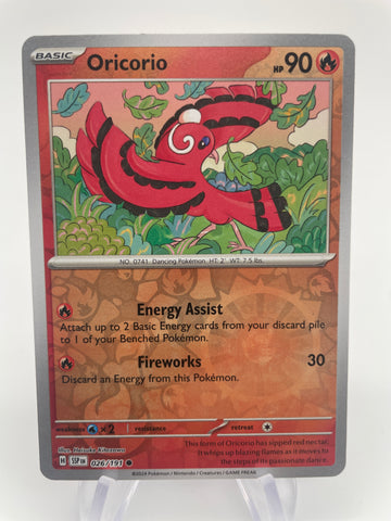 Oricorio SSPen 026/191 Reverse Holo RH