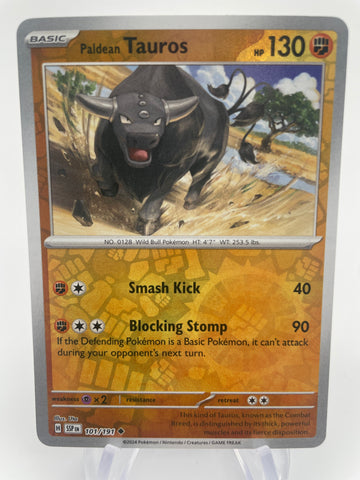Paldean Tauros SSPen 101/191 Reverse Holo RH