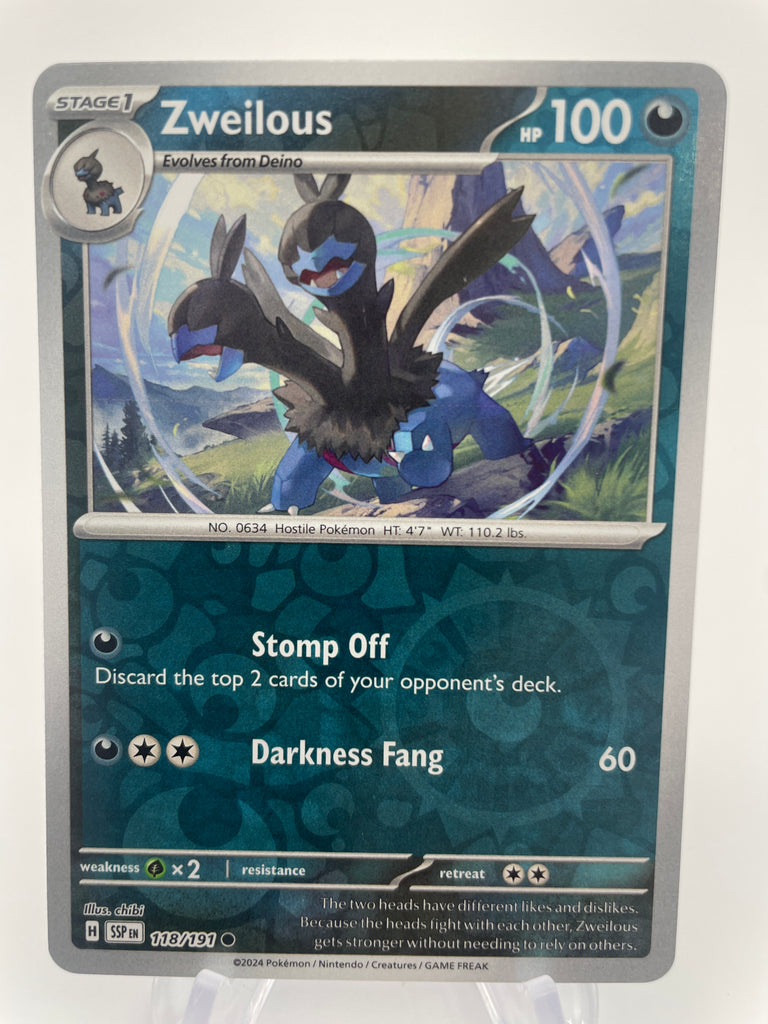 Zweilous SSPen 118/191 Reverse Holo RH PokeChalet Zweilous SSPen 118/191 Reverse Holo RH PokeChalet