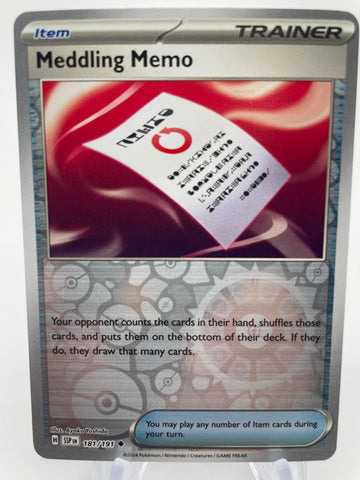 Meddling Memo SSPen 181/191 Reverse Holo RH