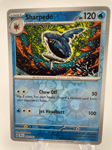 Sharpedo TEFen 043/162 Reverse Holo RH