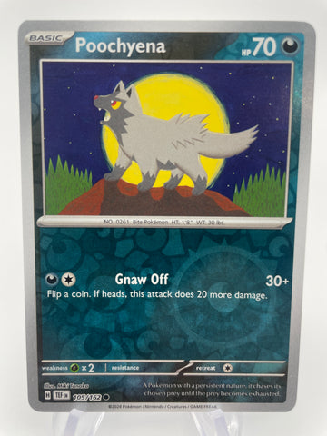 Poochyena TEFen 105/162 Reverse Holo RH
