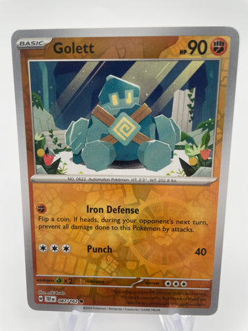 Golett TEFen 087/162 Reverse Holo RH PokeChalet Golett TEFen 087/162 Reverse Holo RH PokeChalet