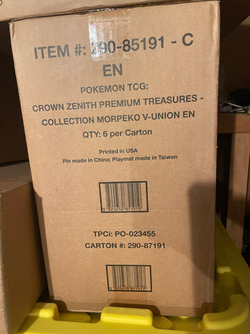 Crown Zenith Premium Treasures - Case of 6 - Morpeko V-Union Collection Boxes