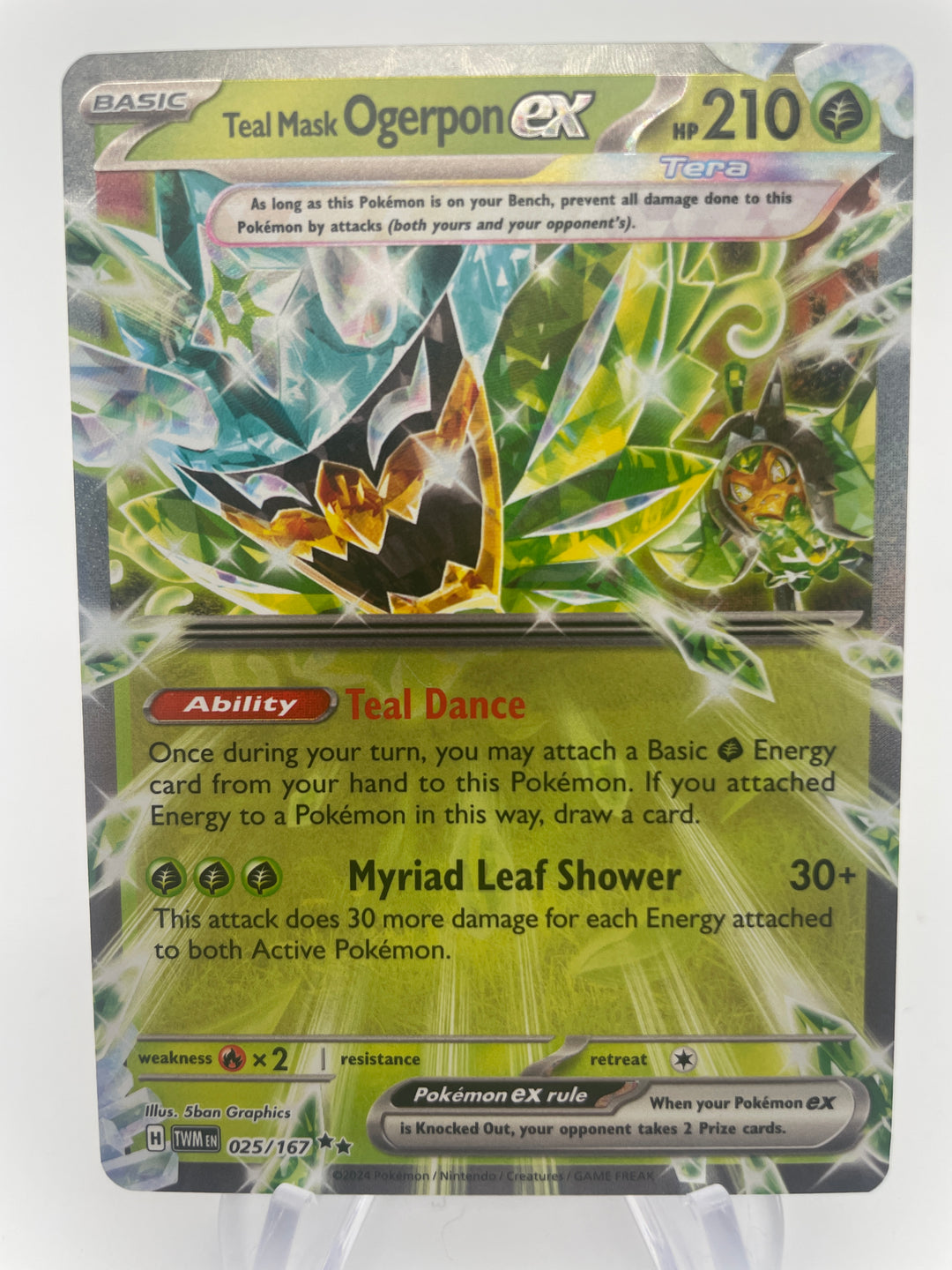 pokemon card 040 167 Hearthflame Mask Ogerpon ex TWMen 040/167 Twilight Masquerade Stamp – PokeChalet