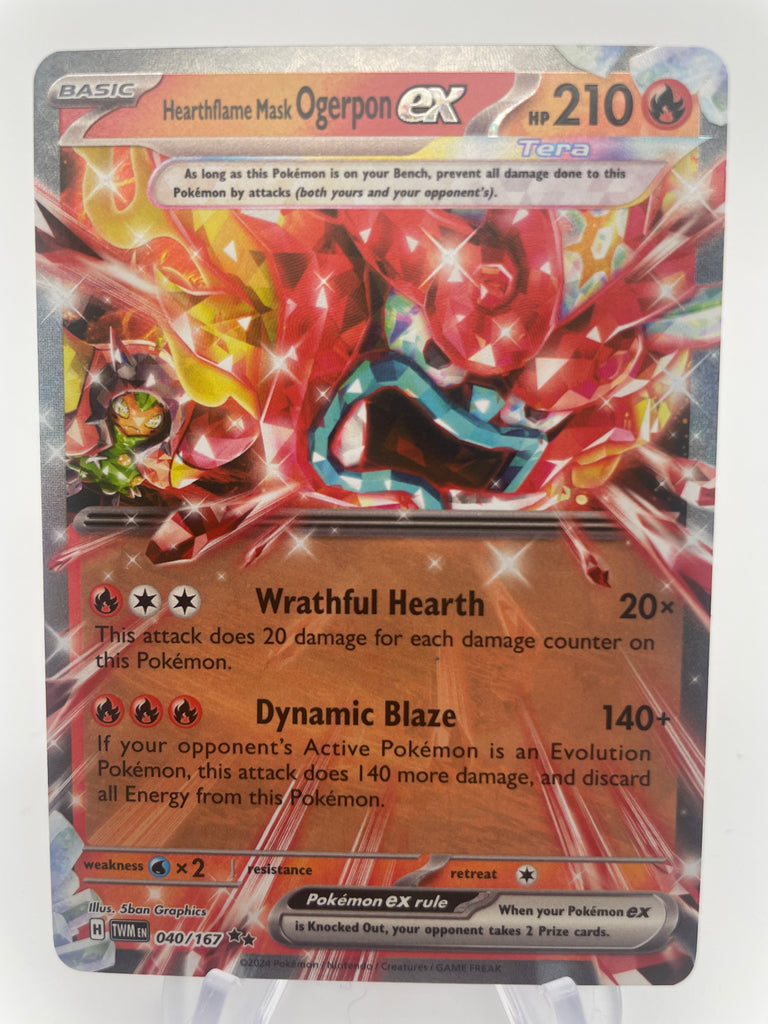 Hearthflame Mask Ogerpon ex TWMen 040/167 PokeChalet Hearthflame Mask Ogerpon ex TWMen 040/167 PokeChalet