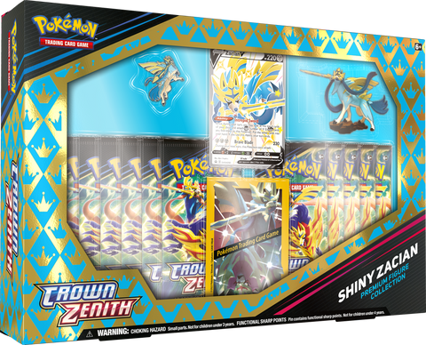 Pokemon Crown Zenith Shiny Zacian or Zamazenta Premium Figure Collection
