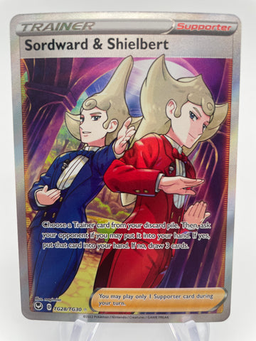 sordward & shielbert pokemon trainer silver tempest card